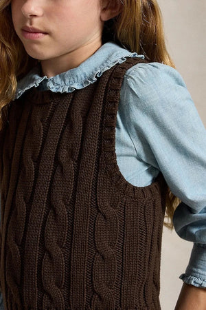 Çocuklar için pamuklu Polo Ralph Lauren yelek