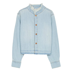 Finger in der Nase – Hena-Shirt | Gebleichter Denim
