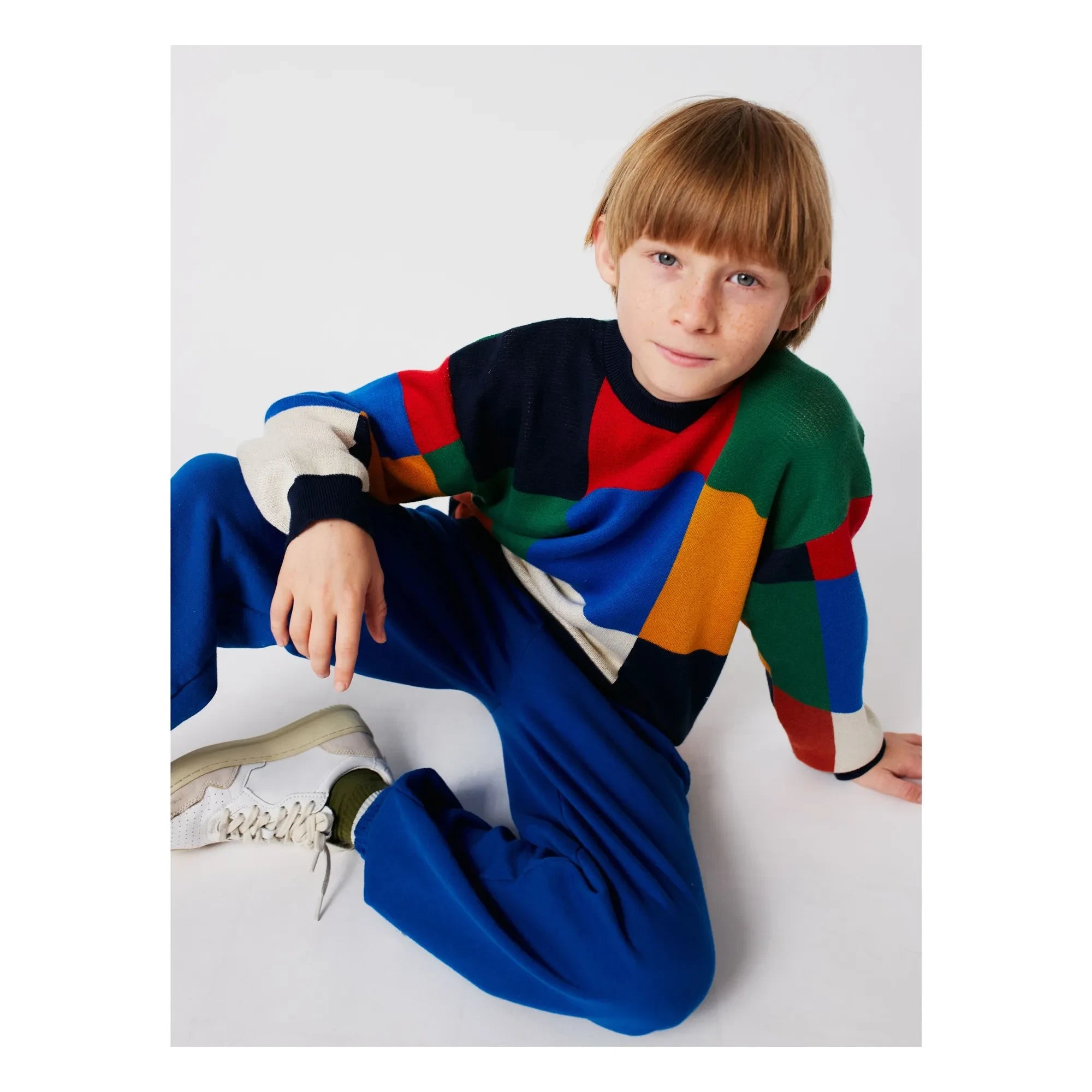 Bobo Choses - Karierter Bio-Baumwollpullover | Blau