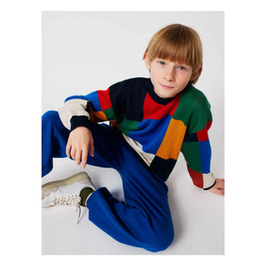 Bobo Choses - Karierter Bio-Baumwollpullover | Blau