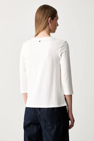 Weekend Max Mara uzun kollu kadın bluzu, pamuk ve elastanlı WKDMULTIA