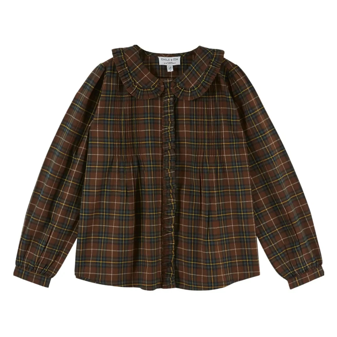 Emile et Ida - Eboto Flanel Bluz | Kahverengi