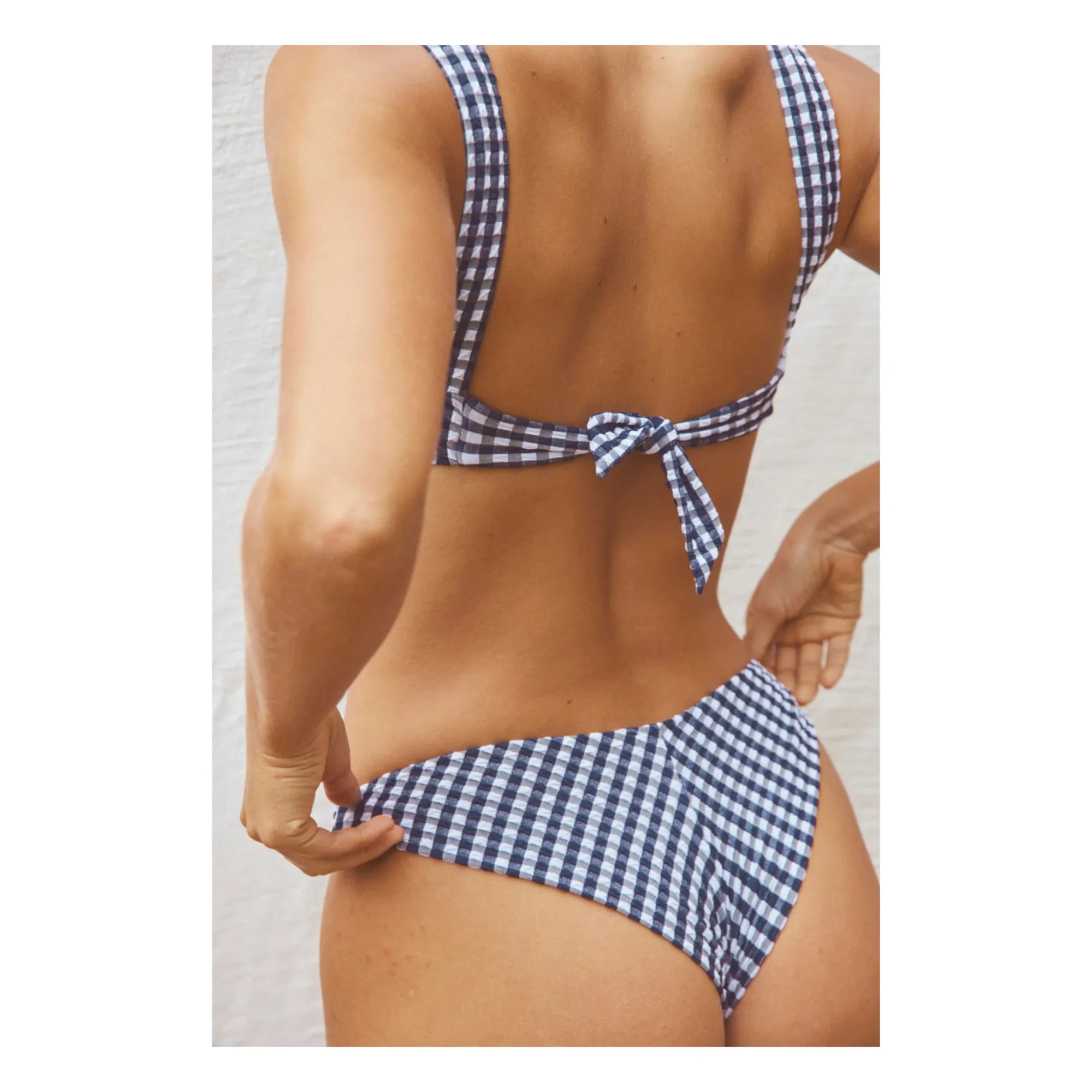 Anja Paris - L'Ensorcelant Vichy Bikini-Oberteil | Marineblau