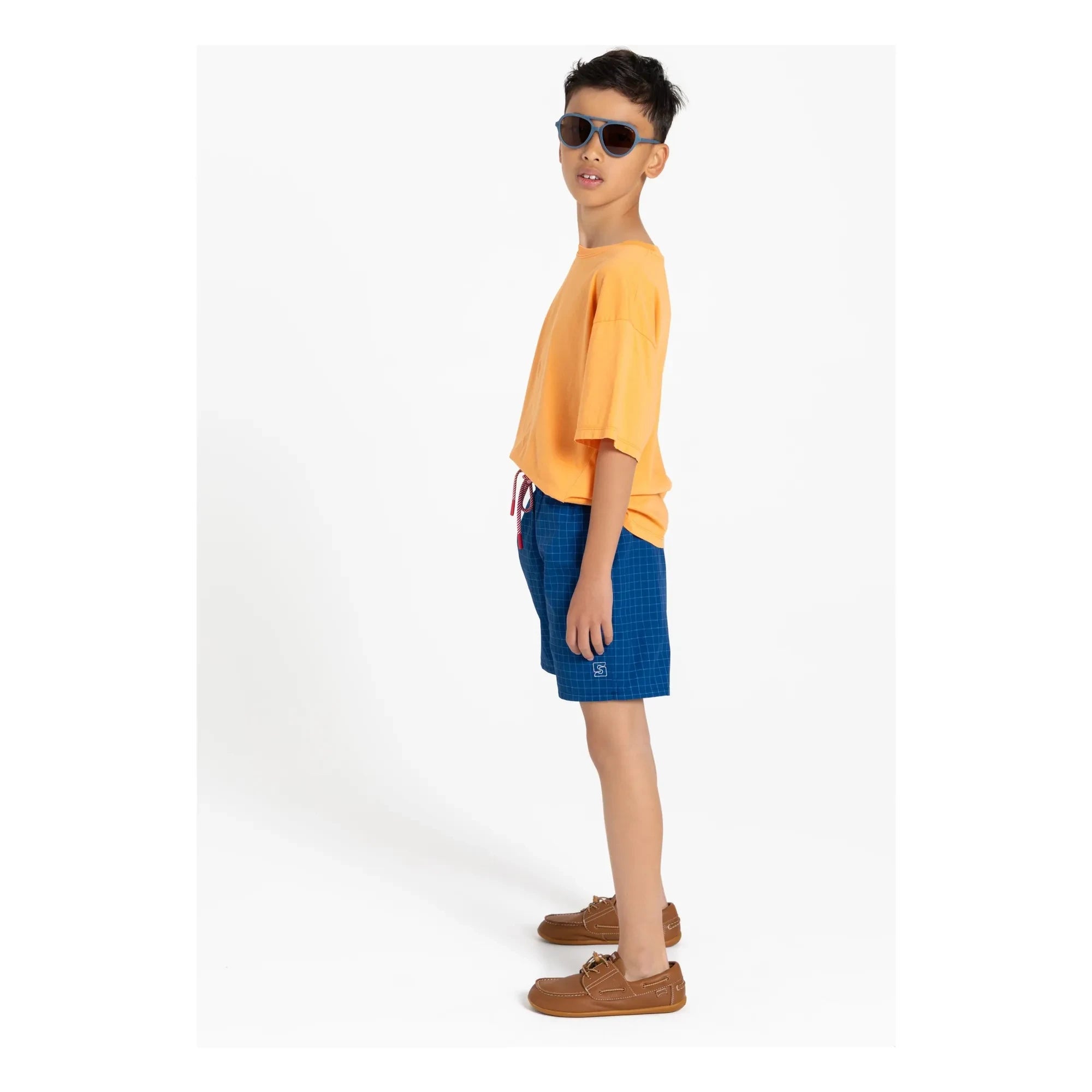 Smallable Kid - Archie Karierter Badeshorts | Blau