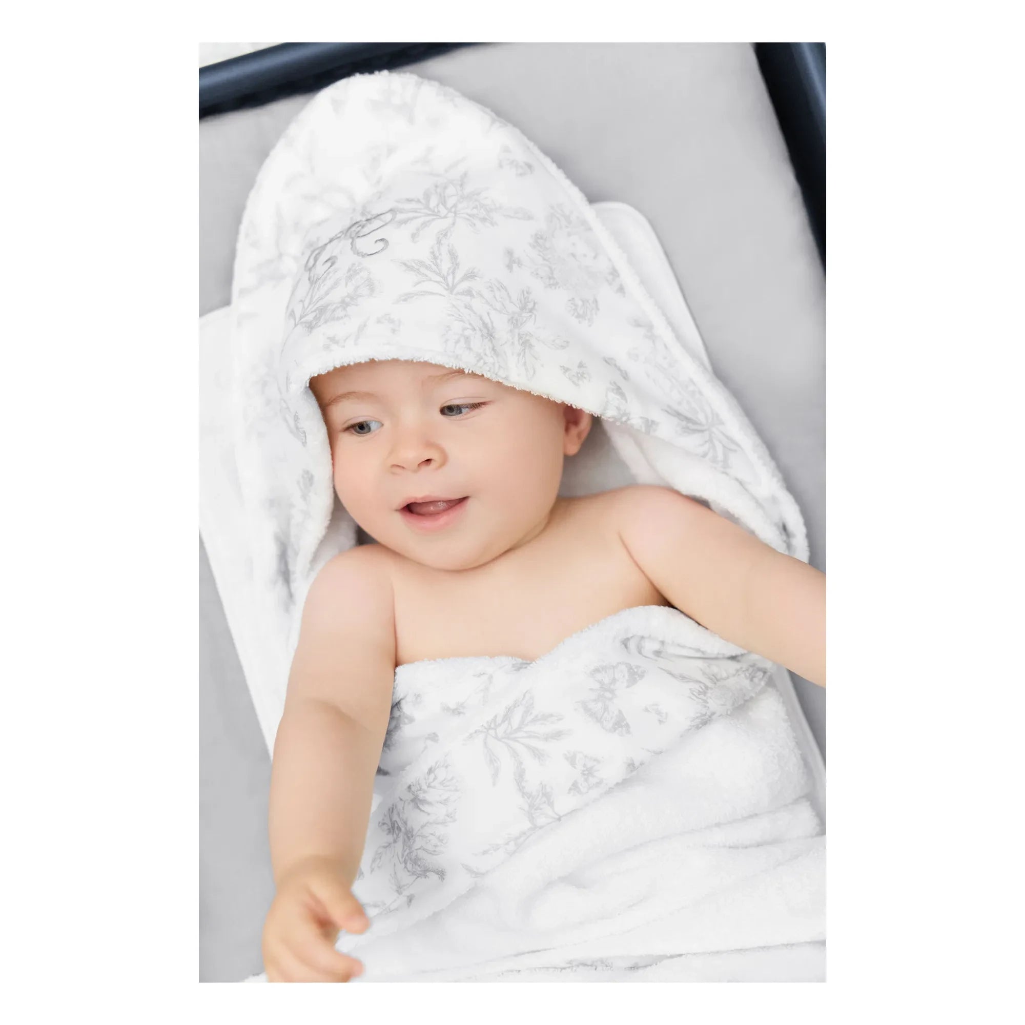 Tartine et Chocolat - Wickelauflage Toile de Jouy | Grau