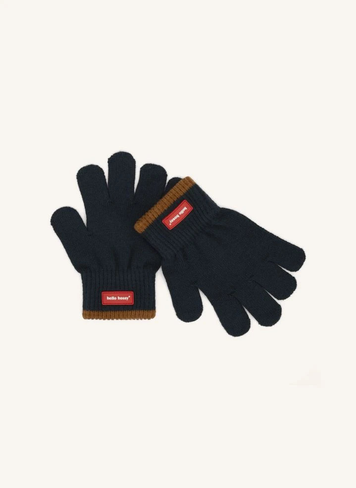 Hallo Hossy - Handschuhe Handy Polo Organische Baumwolle | Blau