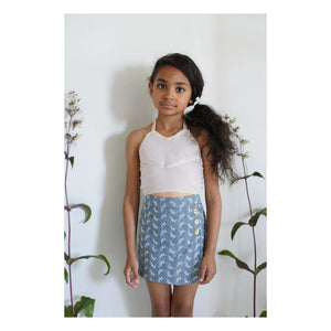 Soor Ploom - Olivfarbener Denim-Minirock | Blau