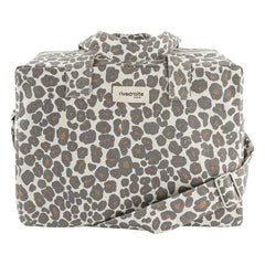 rivedroite - City Sauval Leopard Tasche Recycelte Baumwolle | Grau