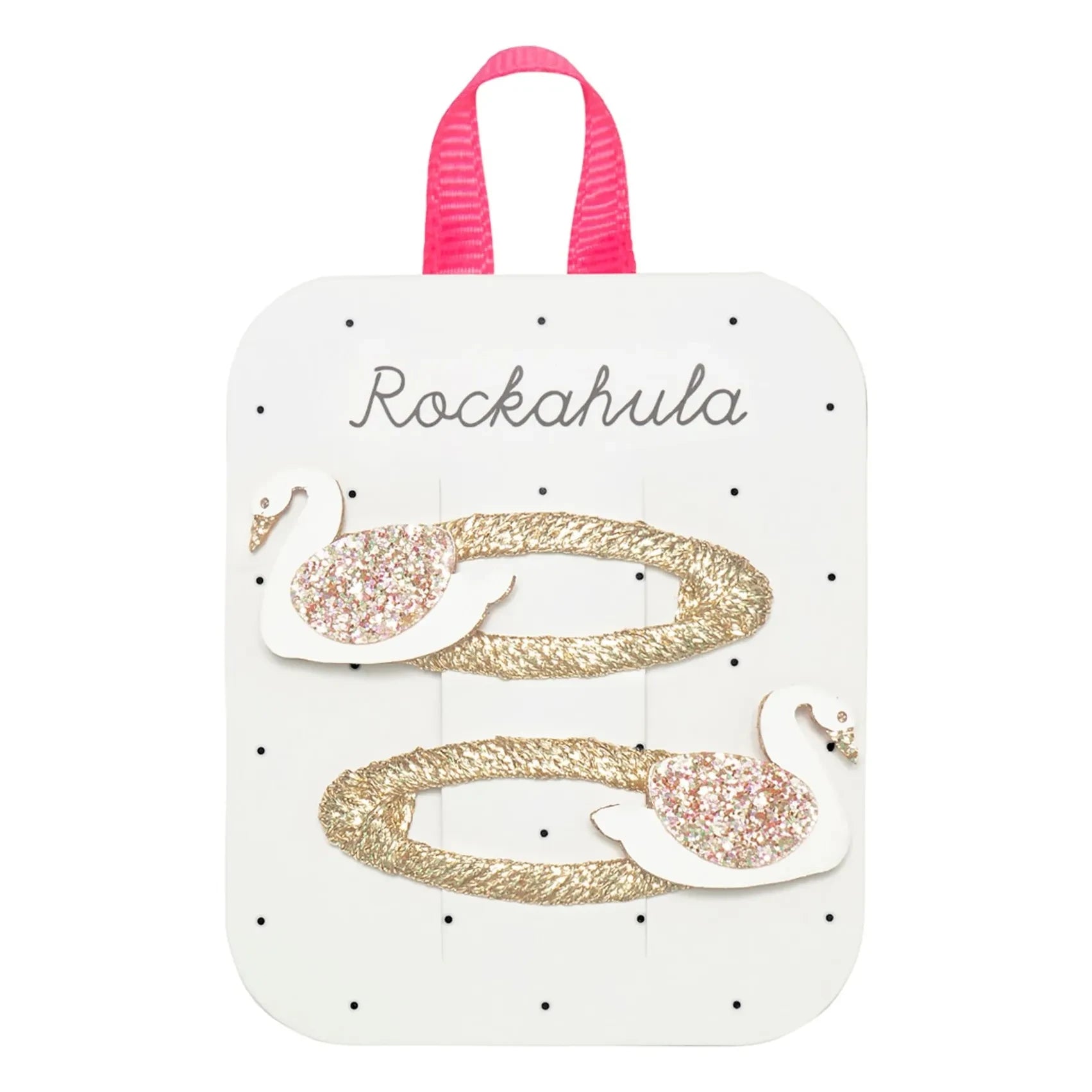 Rockahula Kids - Haarklammern 2er-Set Schwan Goldfarben