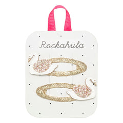 Rockahula Kids - Haarklammern 2er-Set Schwan Goldfarben
