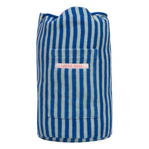 Jera Mini – Gestreifter Rucksack mit Handtuchtasche | Grün Wasser