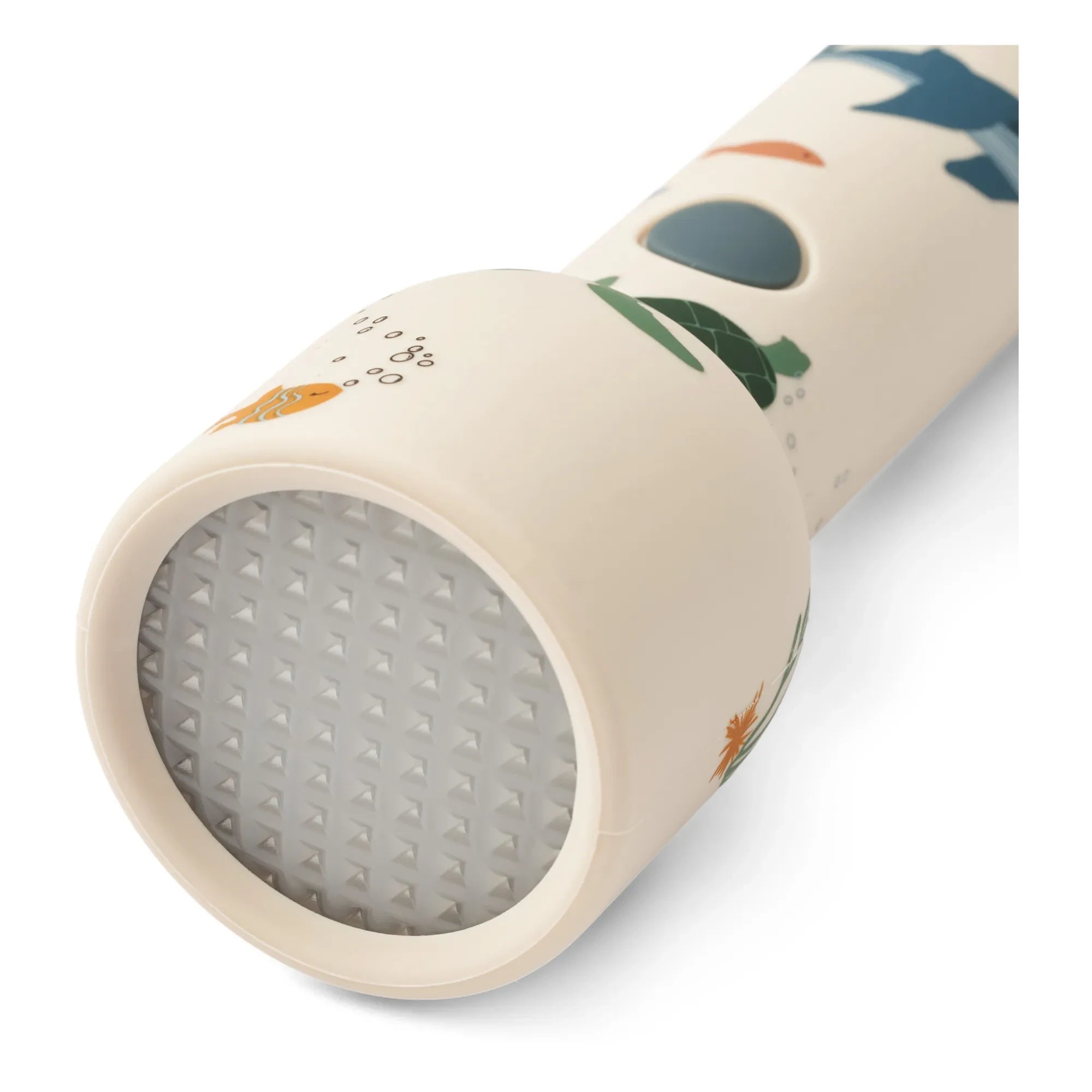 Liewood - Graue Silikon-Taschenlampe | Meerestier/Sandfarben