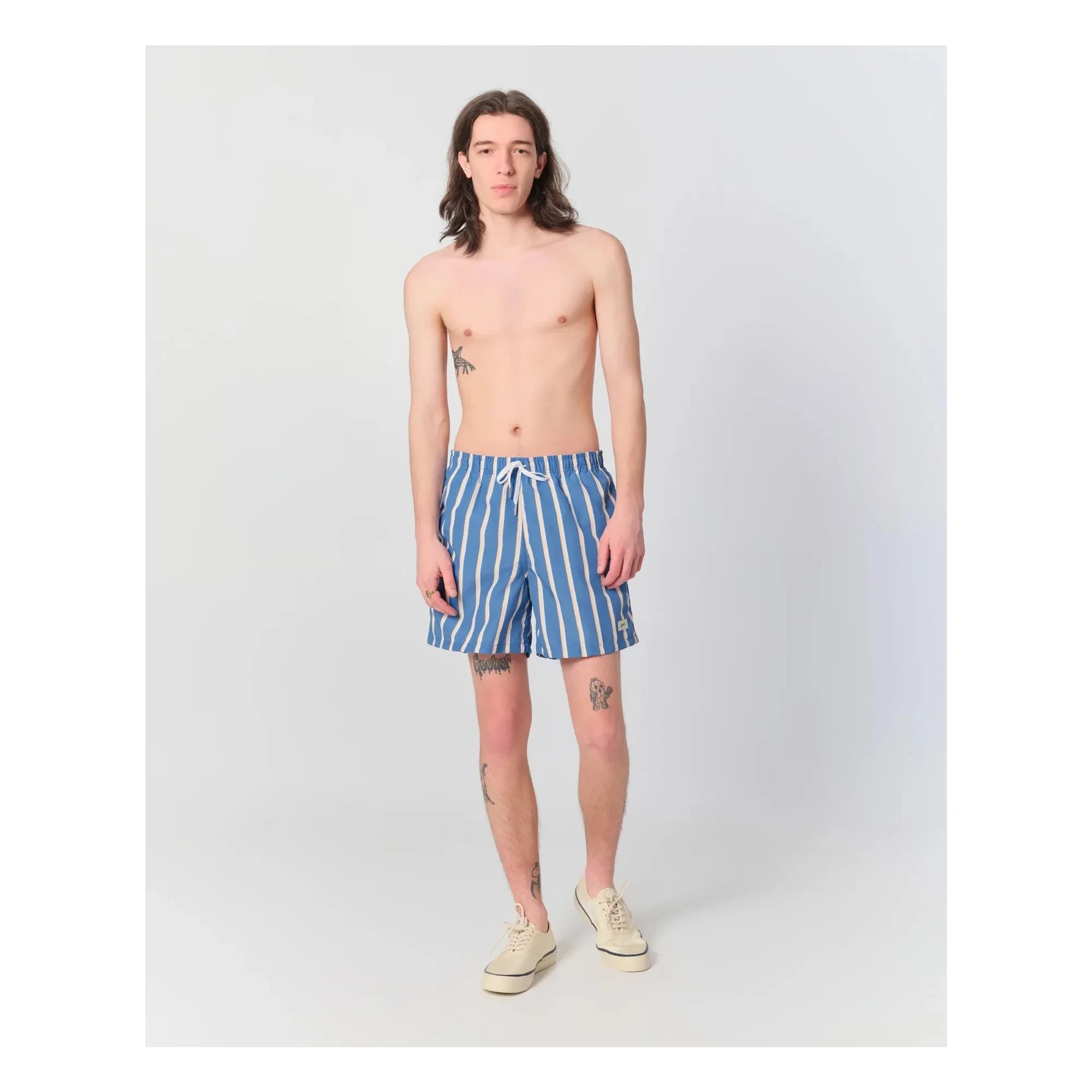 Bather - Çizgili Mayo Şortu | Mavi