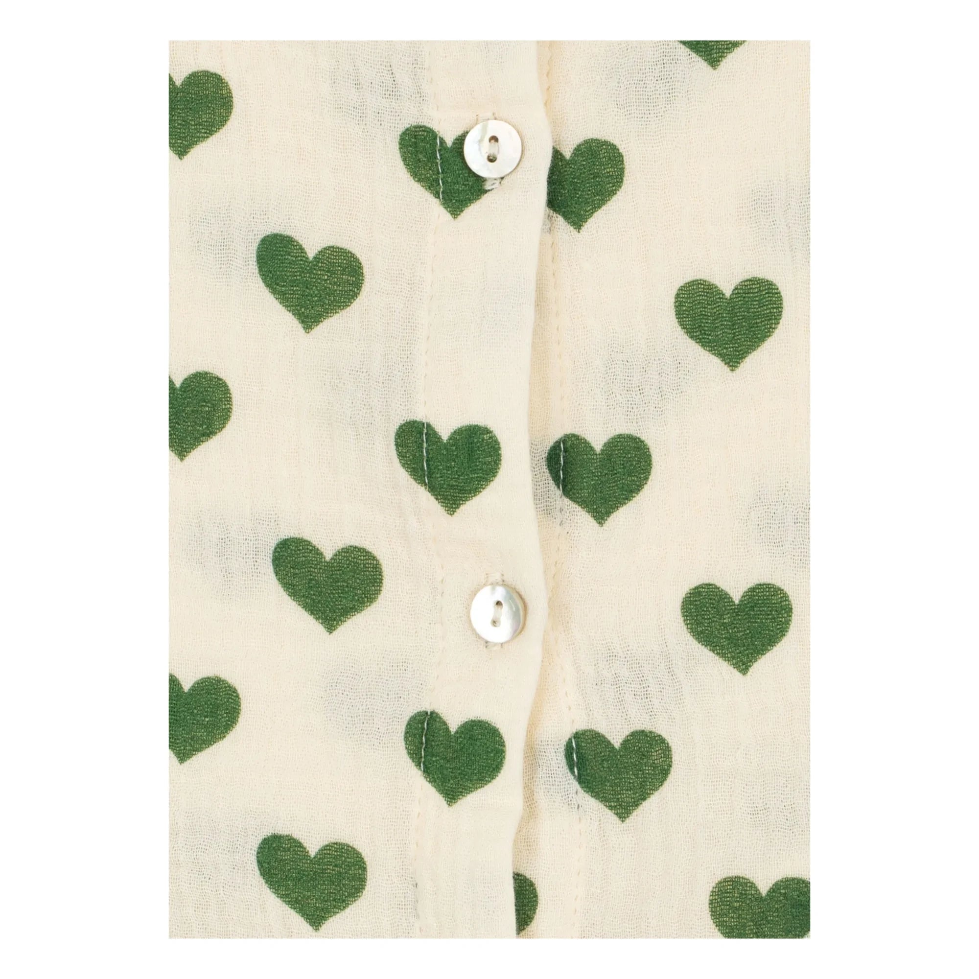 Konges Sløjd - Coco Hearts Bio-Baumwoll-Oberteil | Ecru
