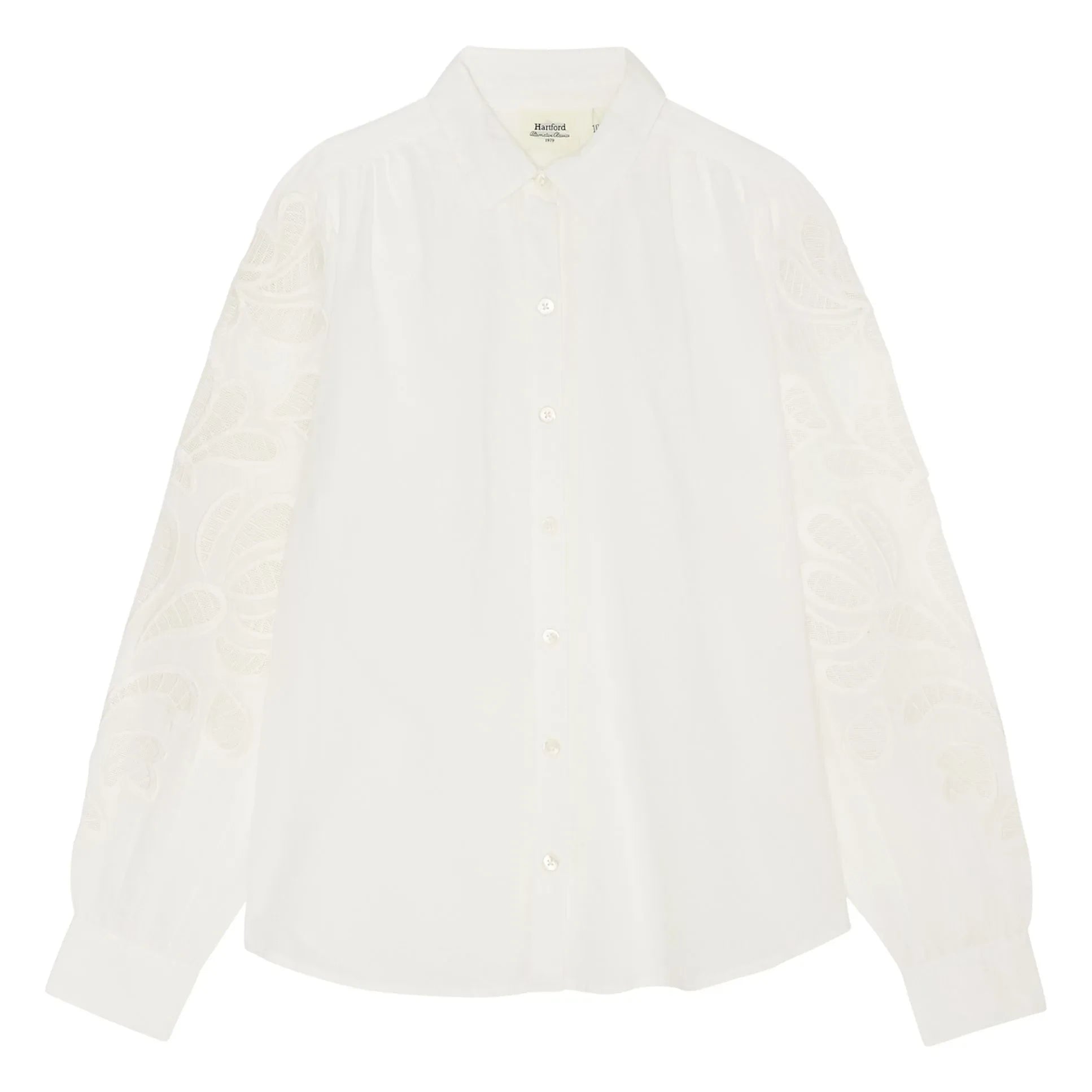 Hartford – Bluse mit Kirschstickerei | Ecru