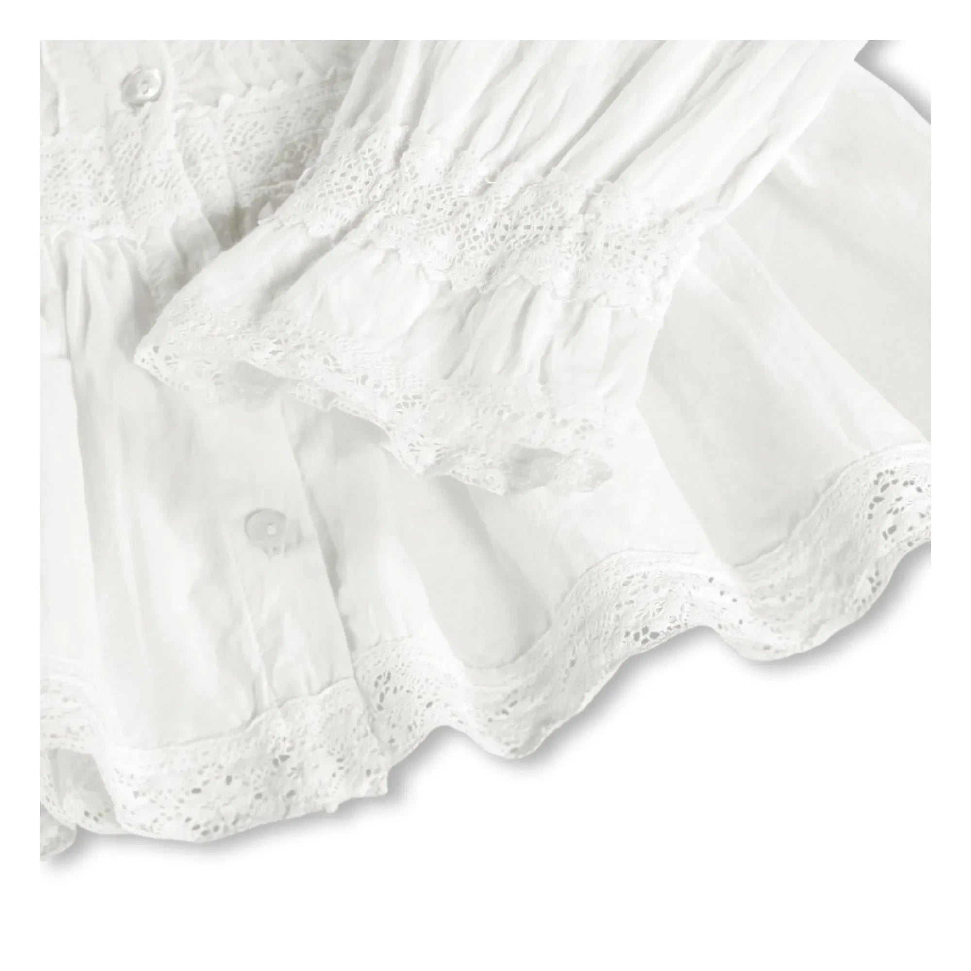 Molo - Reece Bio-Baumwolle Bluse mit Rüschen | Weiß