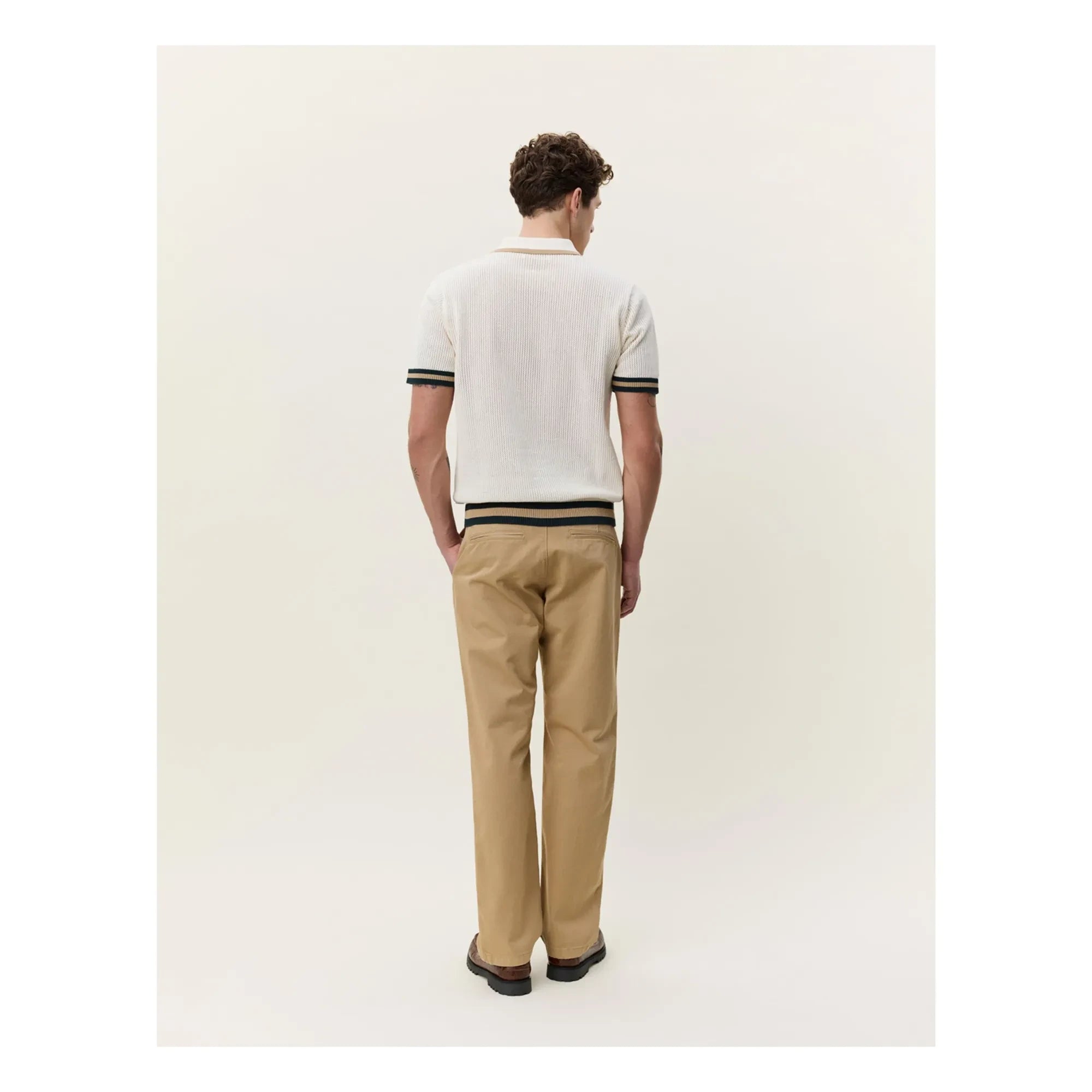 Les Deux - Polo Spitzenstrick | Gebrochenes Weiß