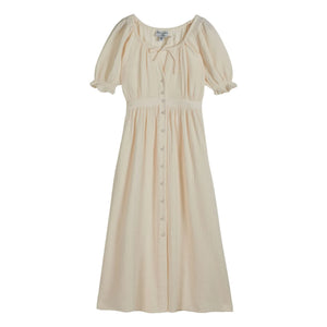 Emile et Ida - Baumwoll-Musselin-Kleid | Creme