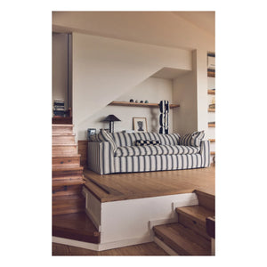 HKliving - Nomad 3 koltuklu çizgili kanepe | Chalk