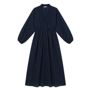 BELLEPIECE - Matteo Baumwollgaze-Kleid | Marineblau