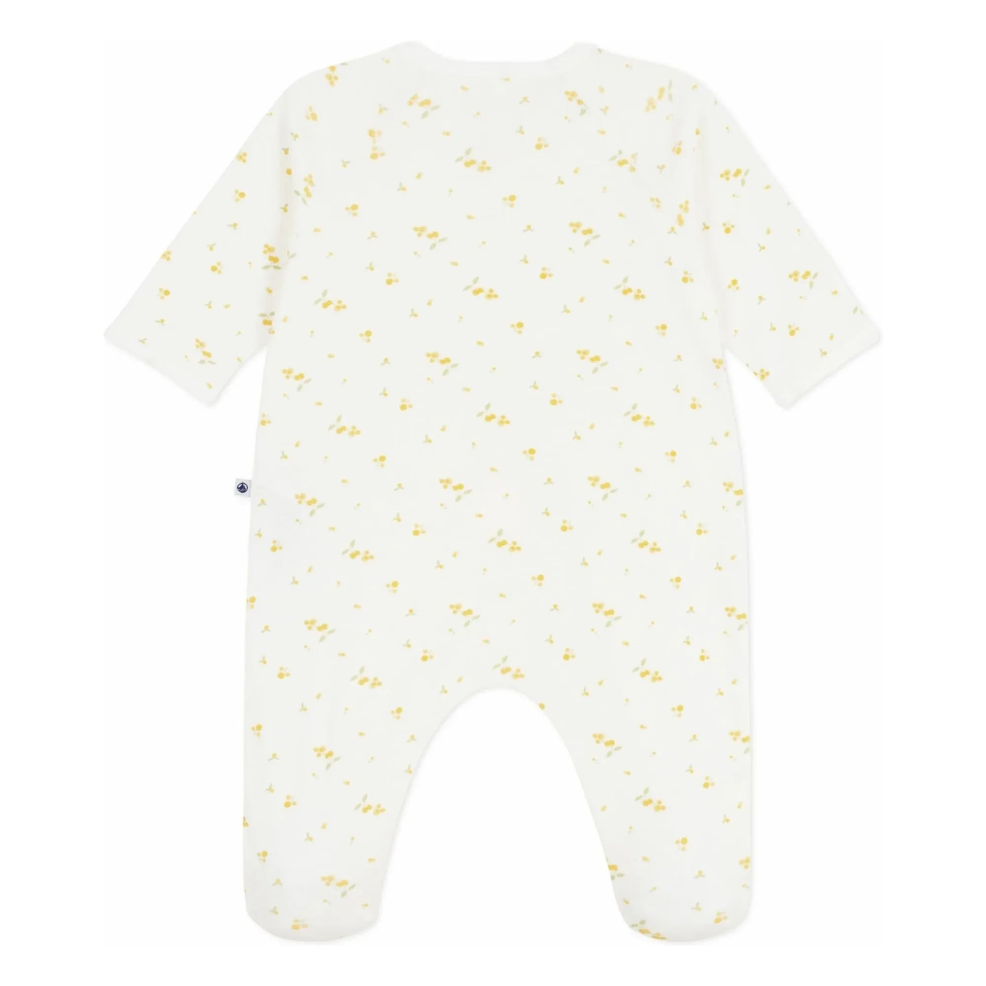 Petit Bateau - Geblümter Bio-Baumwoll-Schlafanzug mit Druckknöpfen | Weiß