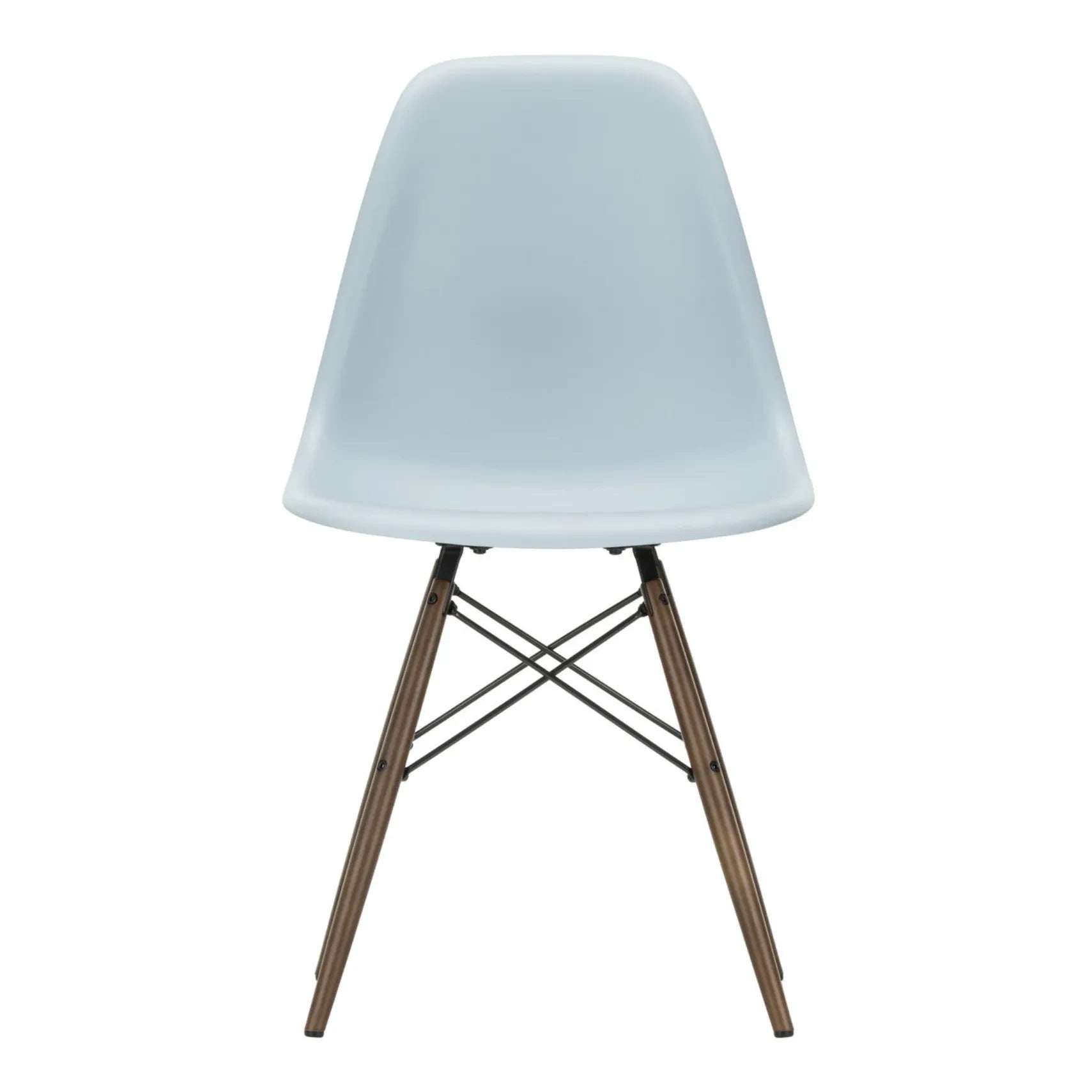 Vitra - DSW Plastikstuhl - Ahorn-Untergestell - Charles & Ray Eames | Blaugrau