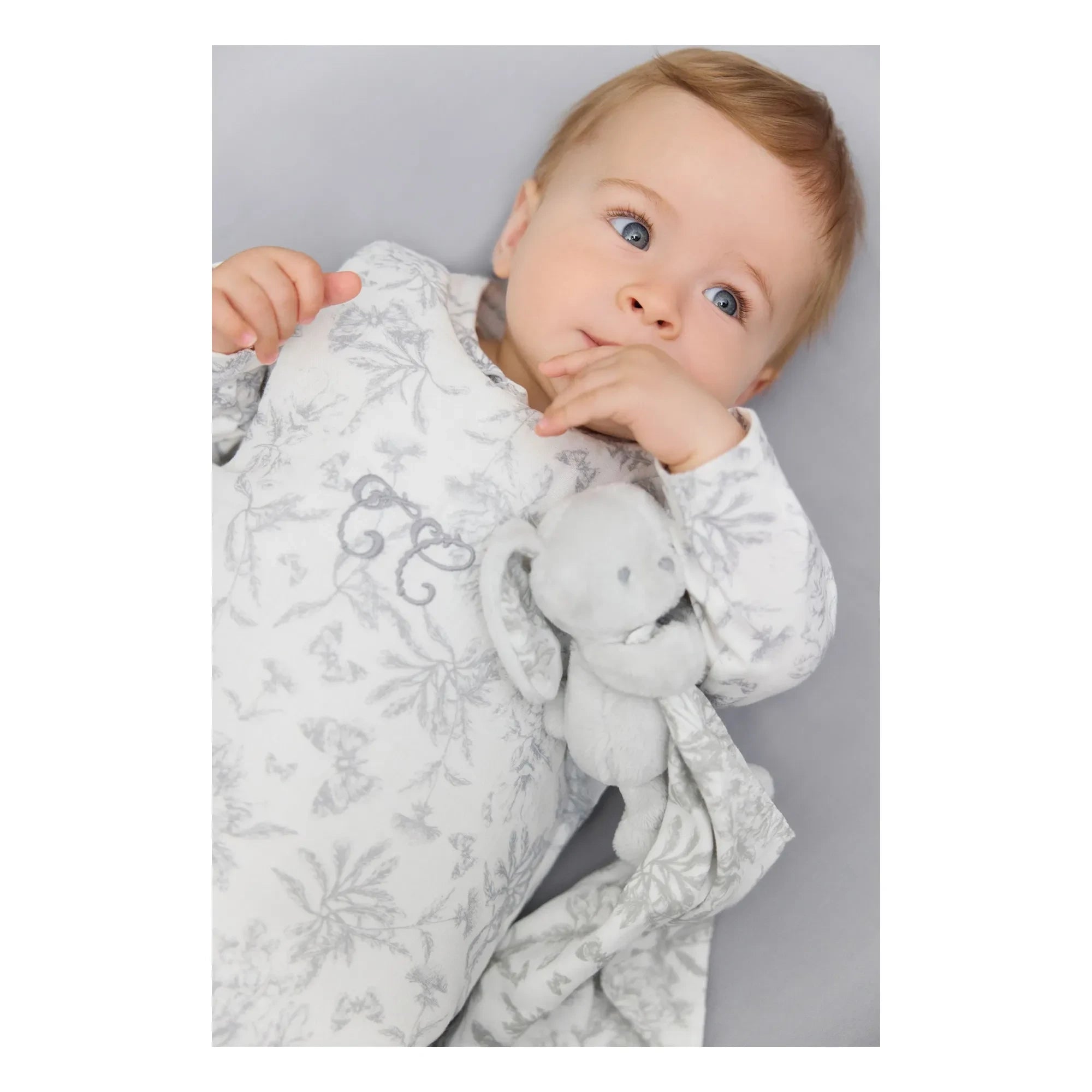 Tartine et Chocolat - Toile de Jouy Schlafsack | Grau