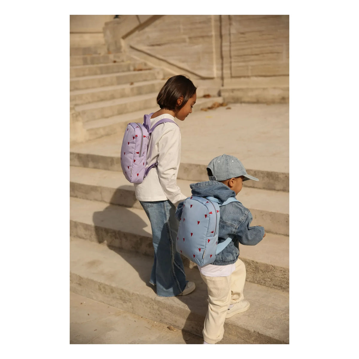 Studio Noos - Puffy Hearts Rucksack | Lila