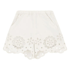Zimmermann – Bestickte Awaken Shorts aus Baumwolle | Elfenbein