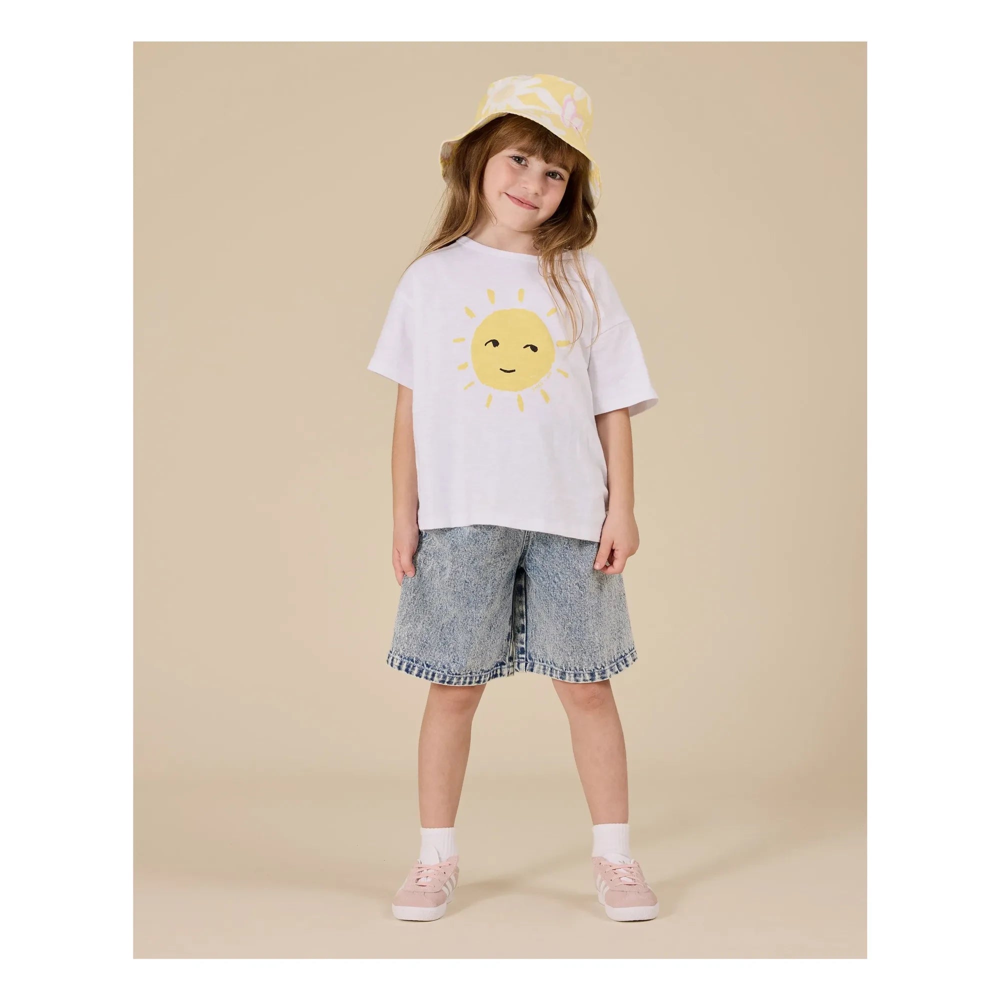 Goldie + Ace – Exclusive Goldie+Ace x Smallable – Oversize-T-Shirt Soleil | Weiß