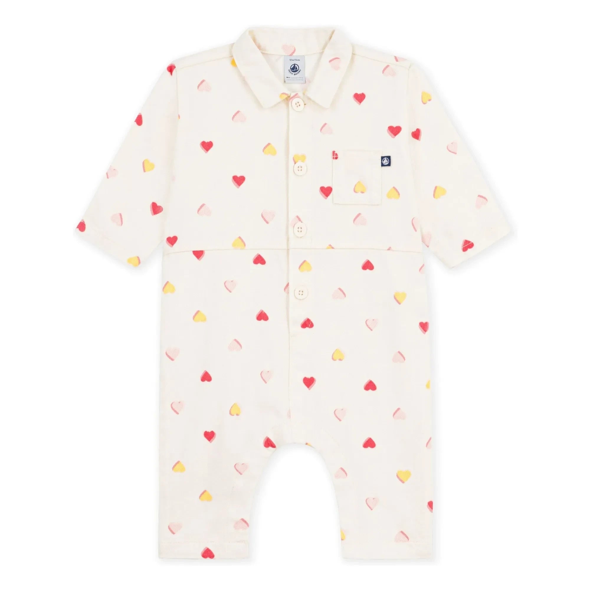 Petit Bateau - Combination Hearts | Ekru