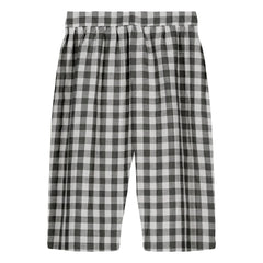 Studio Bohème - Cousin Vichy Hose aus Bio-Baumwollgaze | Schwarz