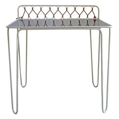 Honoré - Croisette Edelstahl-Schreibtisch | Beige