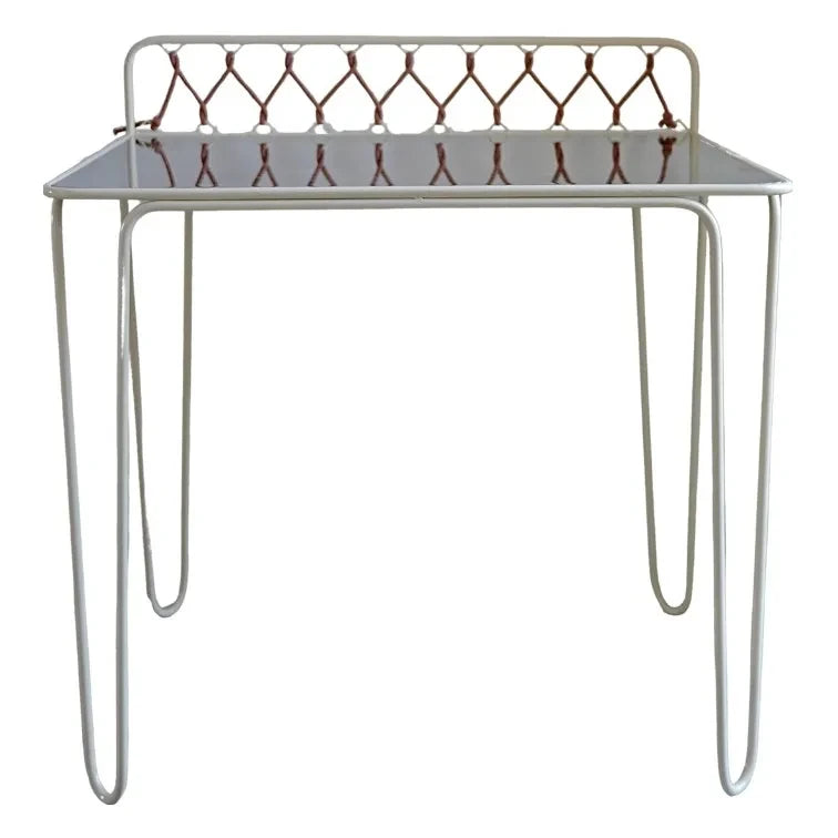 Honoré - Croisette Edelstahl-Schreibtisch | Beige