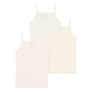 Petit Bateau - 3er-Pack Minikarik-Unterhemden | Creme