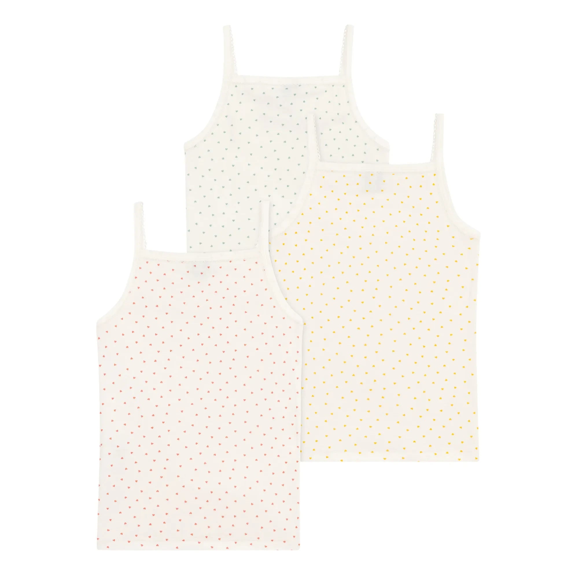 Petit Bateau - 3er-Pack Minikarik-Unterhemden | Creme