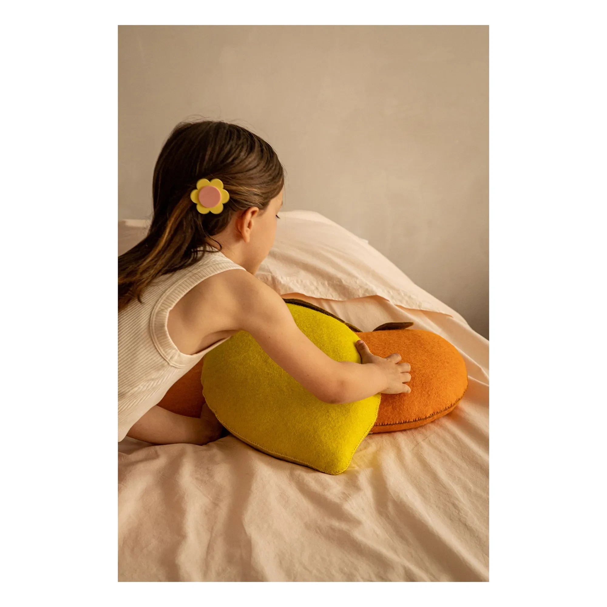 Muskhane - Aprikosen-Filzkissen | Orange