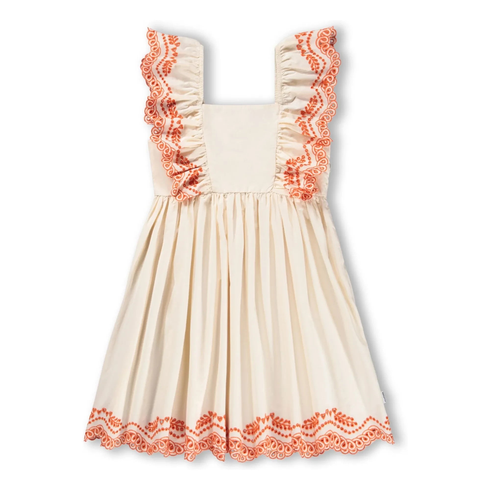 Molo - Clementine Bio-Baumwollkleid mit Rüschen | Gebrochenes Weiß