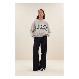 By Bar - Bibi Patchwork Sweat | Grau Melange