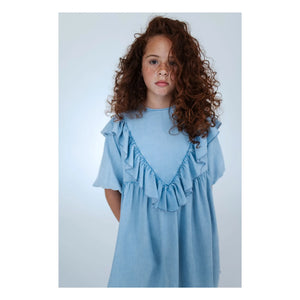 Repose AMS - Tencel-Kleid mit Volants | Hellblau