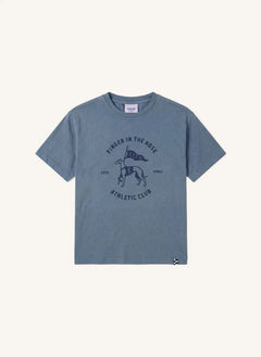 Finger in der Nase - King Athletic Club Ökologisches Baumwoll T-Shirt | Grau Blau