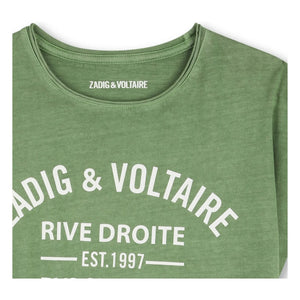 Zadig & Voltaire - T-Shirt mit Logo „Art Is Truth“ | Grün