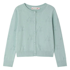 Bonpoint - Cardigan Pointelle Lysia Bio-Baumwolle | Celadon