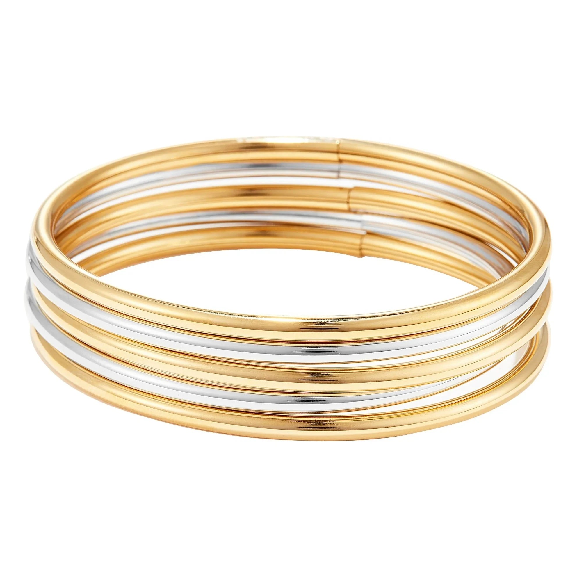 Jenny Bird - 5er-Armreifset Dane | Gold/Silber
