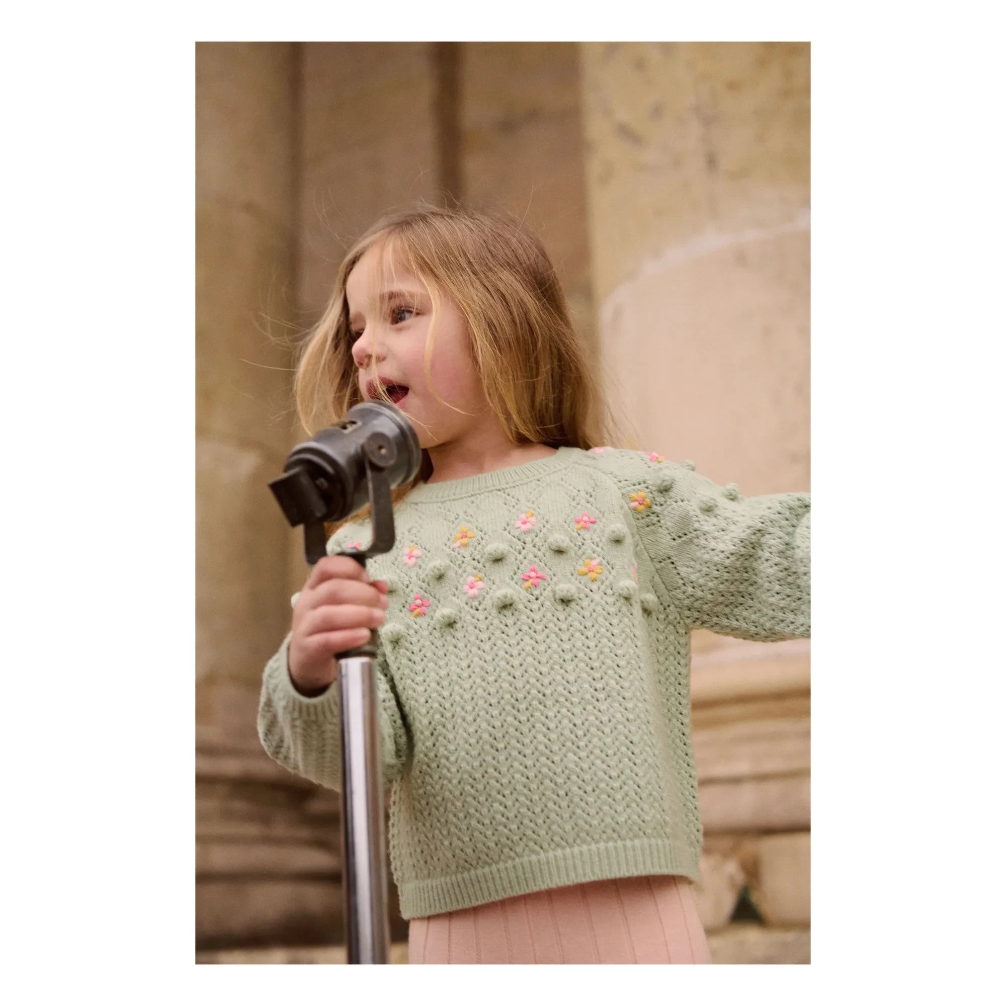 Louise Misha - Vakita Wollpullover | Mandelgrün