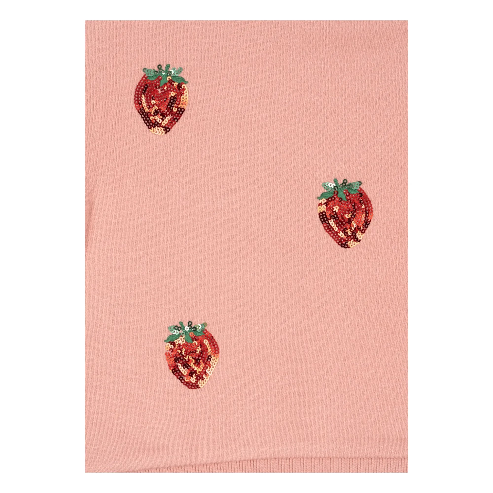 Konges Sløjd - Lou Erdbeer-Sweatshirt mit Pailletten aus Bio-Baumwolle | Pink
