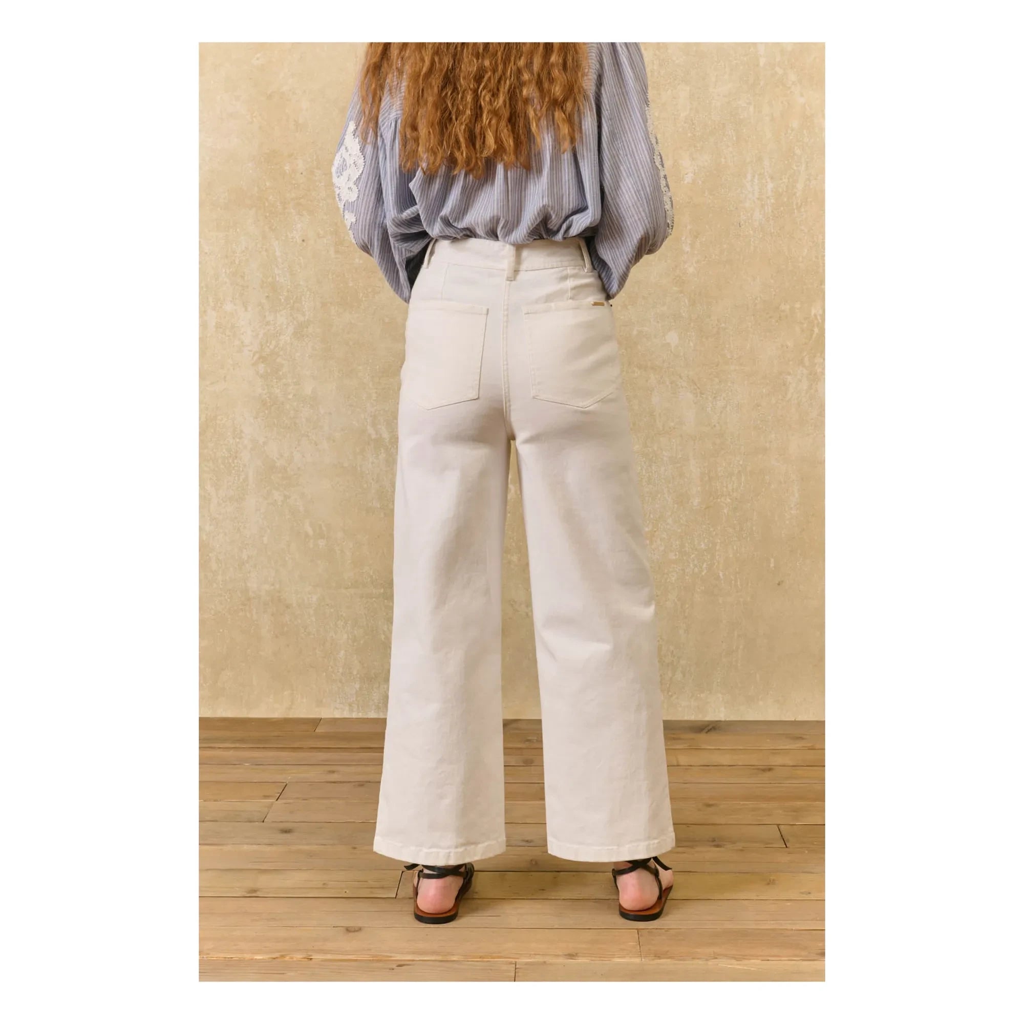 Louise Misha – Solange Baumwollhose | Weiß