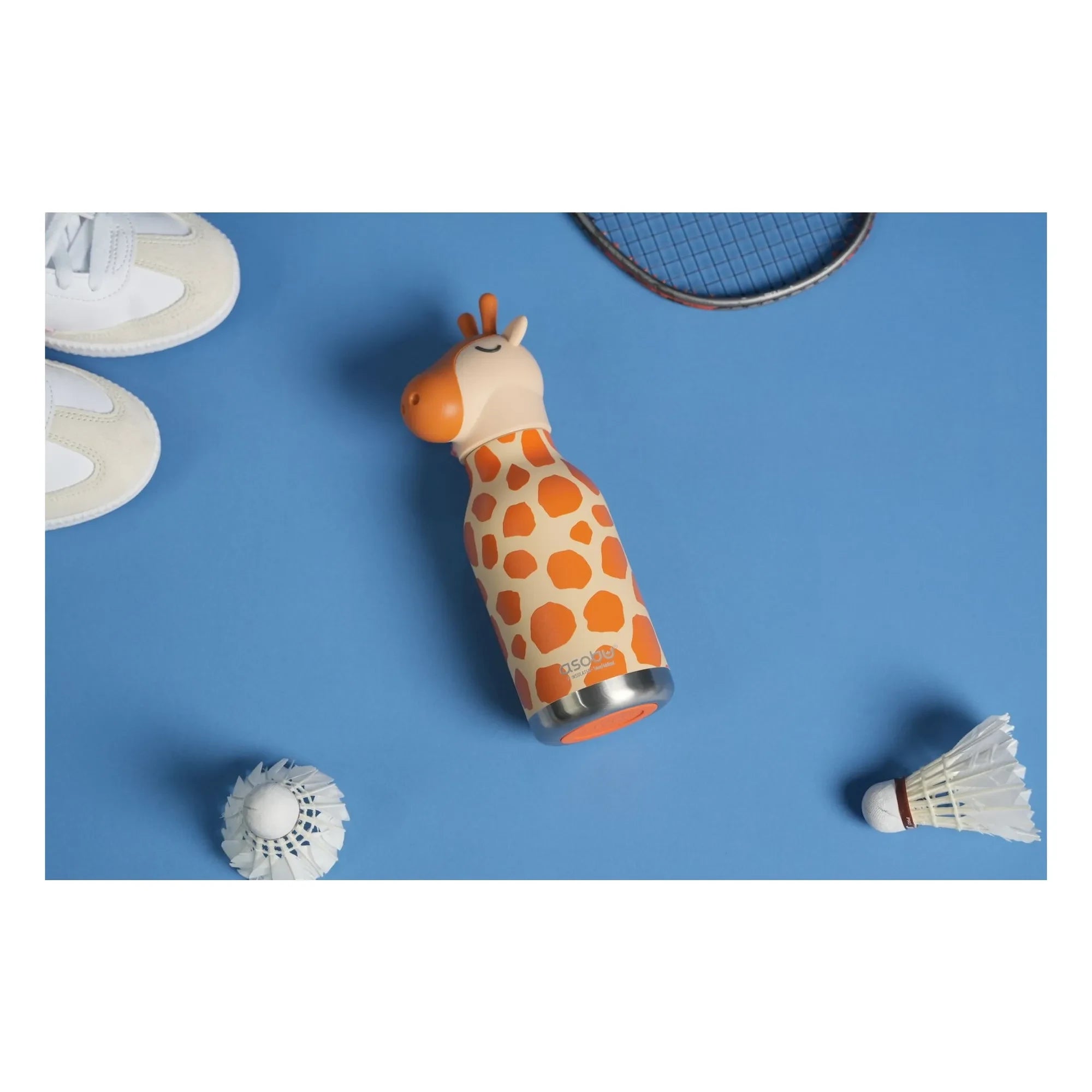 Asobu - Giraffe Edelstahl-Wasserflasche | Orange