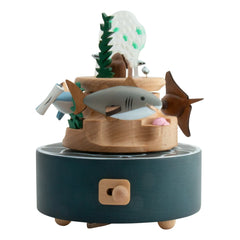 Wooderful life - Hölzerne Spieldose mit Fischen
