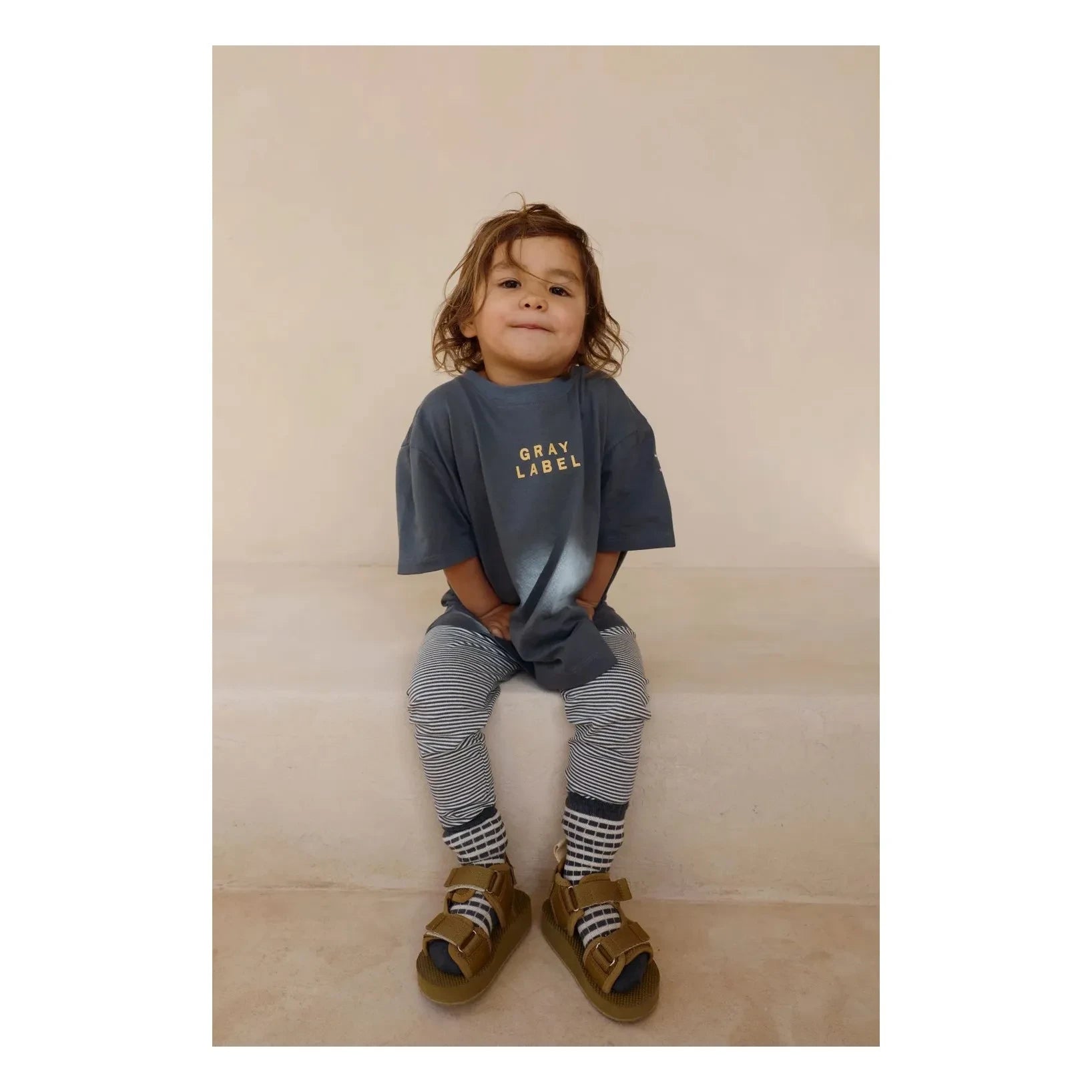 Gray Label - Oversize T-shirt Gray Label Organik Pamuk | Gri mavi